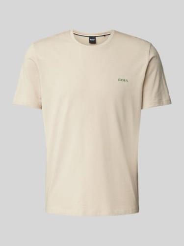 BOSS T-Shirt mit Label-Stitching Modell 'MIX&MATCH' in Beige, Größe M