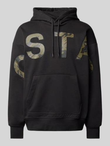 G-Star Raw Hoodie mit Label-Patches Modell 'Embro' in Black, Größe S