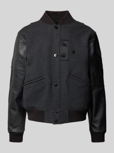 G-Star Raw Jacke mit Label-Applikation Modell 'Varsity' in Anthrazit, ...