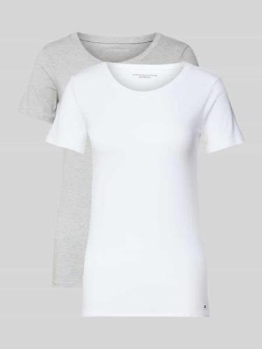 TOMMY HILFIGER T-Shirt mit Rundhalsausschnitt im 2er-Pack in Hellgrau,...