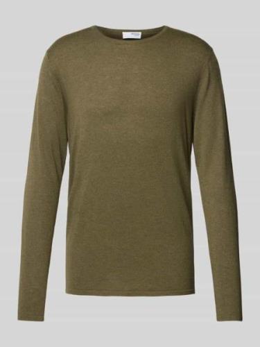 SELECTED HOMME Pullover mit geripptem Rundhalsausschnitt Modell 'Rome'...