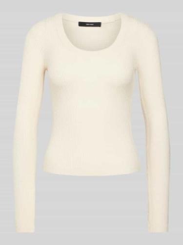 Vero Moda Strickpullover mit Rundhalsausschnitt in Beige, Größe M