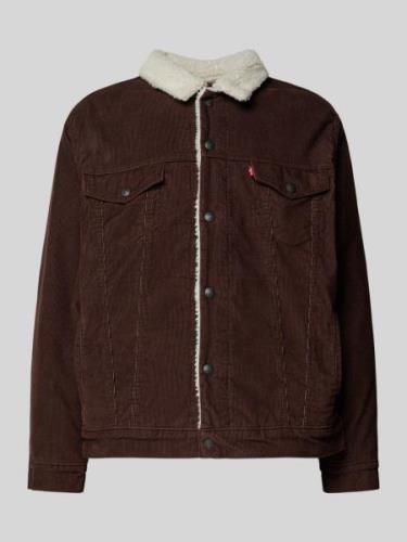 Levi's® Sherpa Jacket mit Brustpattentaschen in Bordeaux, Größe S