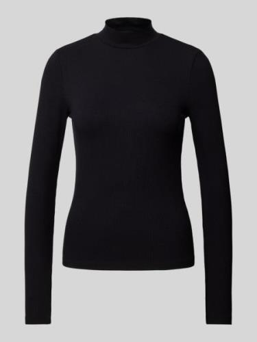 Vero Moda Longsleeve mit Stehkragen Modell 'MARY' in Black, Größe S