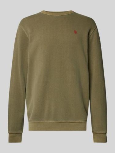 G-Star Raw Sweatshirt mit Label-Stitching in Oliv, Größe XXL