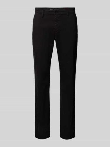 MAC Slim Fit Hose mit Label-Applikation Modell 'Lennox' in Black, Größ...