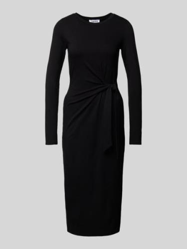 EDITED Midikleid mit Knotendetail Modell 'Beate' in BLACK, Größe 40