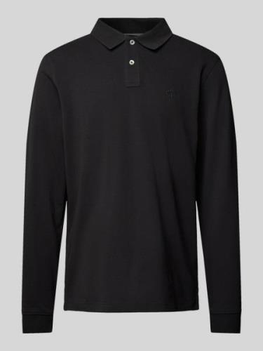 MCNEAL Regular Fit Poloshirt mit Label-Stitching in Black, Größe L