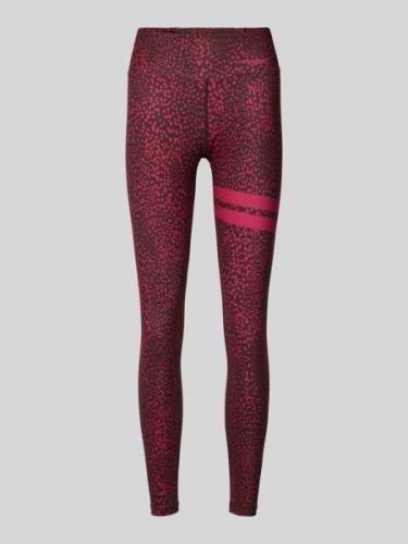 Stronger Sportleggings mit Label-Print in Pink, Größe S