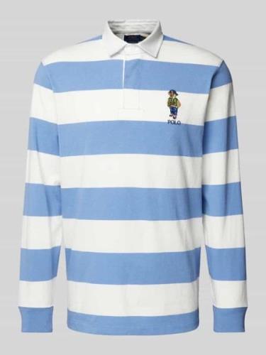 Polo Ralph Lauren Longsleeve mit Umlegekragen und Motiv-Stitching in H...