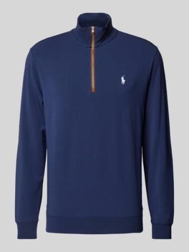 Polo Ralph Lauren Sweatshirt mit kurzem Reißverschluss in Marine, Größ...