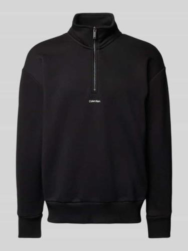 CK Calvin Klein Sweatshirt mit Label-Print Modell 'NANO' in Black, Grö...