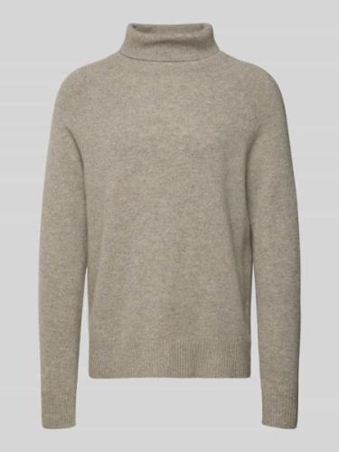 CK Calvin Klein Strickpullover aus Wolle mit Label-Detail in Anthrazit...