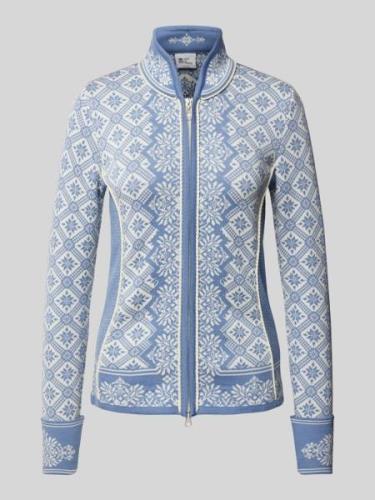 Dale of Norway Cardigan mit Stehkragen Modell 'Christiania' in Blau, G...