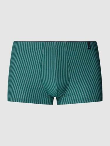 Schiesser Trunks mit Streifenmuster Modell 'Long Life Soft' in Gruen, ...