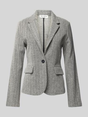 Marc O'Polo Regular Fit Jersey-Blazer mit Fischgrätenmuster in Hellgra...