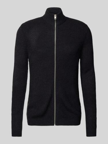 Jack & Jones Cardigan mit Stehkragen Modell 'LEWIS' in Marine Melange,...