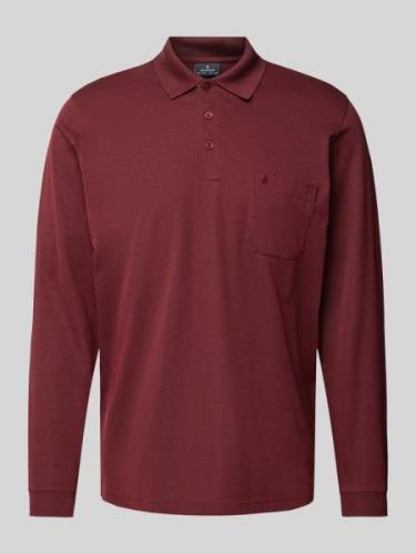 RAGMAN Regular Fit Poloshirt mit Brusttasche in Bordeaux, Größe S