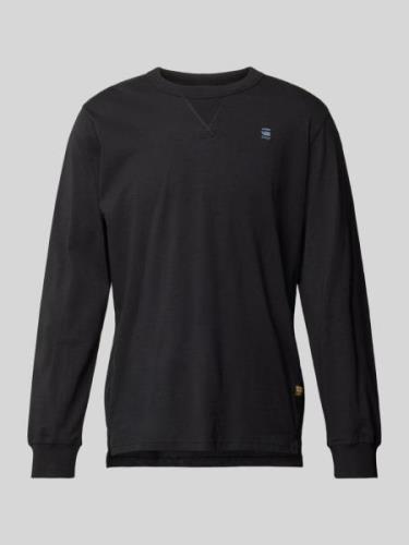 G-Star Raw Longsleeve mit Label-Patch in Black, Größe XS