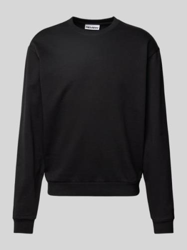 REVIEW Sweatshirt mit Rundhalsausschnitt in Black, Größe XS