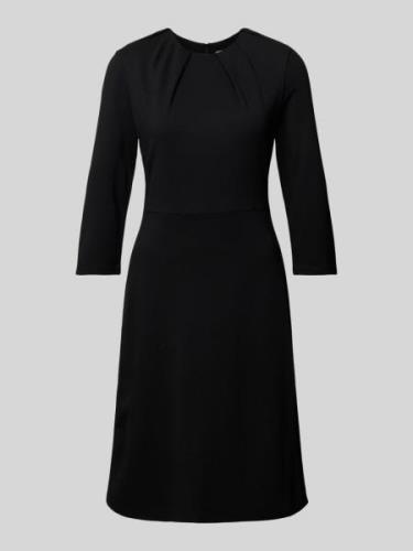 s.Oliver BLACK LABEL Knielanges Kleid mit 3/4-Arm in Black, Größe 46