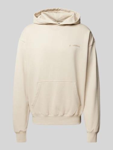 Pegador Oversized Hoodie mit Label-Stitching in Beige, Größe M