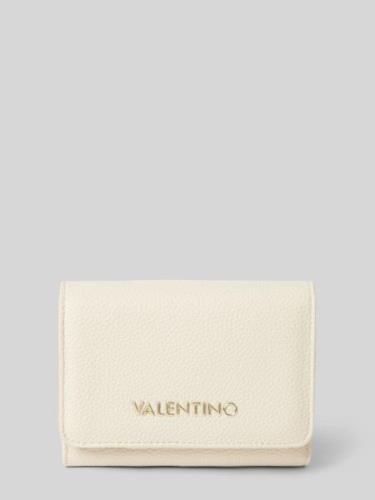 VALENTINO BAGS Portemonnaie mit Label-Detail Modell 'BRIXTON' in Ecru,...