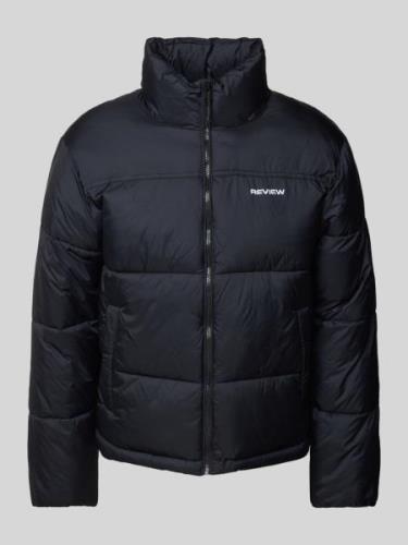 REVIEW Steppjacke mit Stehkragen in Black, Größe XS