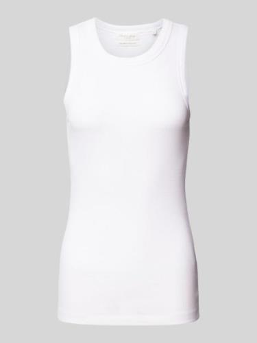 Christian Berg Woman Tanktop in Ripp-Optik in Weiss, Größe S