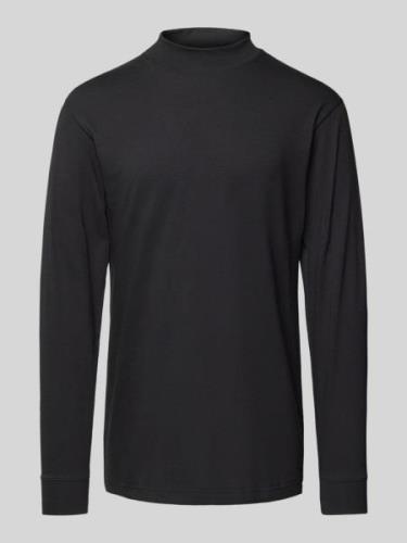 RAGMAN Longsleeve mit gerippten Abschlüssen in Black, Größe XXL