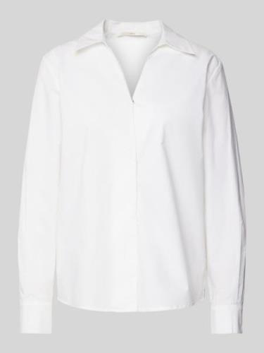 Lanius Regular Fit Bluse mit Umlegekragen in Weiss, Größe 38