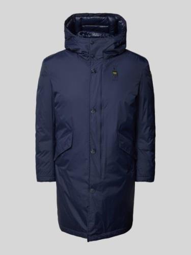 Blauer Usa Parka mit Kapuze Modell 'FALCON' in Marine, Größe S