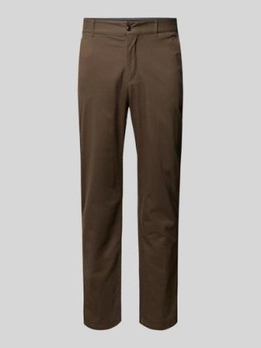 Christian Berg Men Regular Fit Hose mit Gürtelschlaufen in Taupe, Größ...