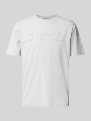 Guess Activewear T-Shirt mit Label-Print Modell 'ALPHY' in Hellgrau, G...