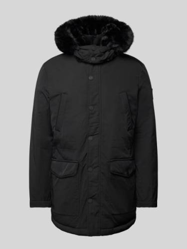 Guess Parka mit Kunstfellbesatz in Black, Größe L