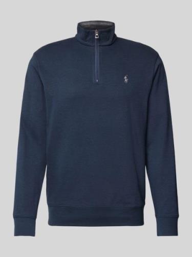 Polo Ralph Lauren Sweatshirt mit kurzem Reißverschluss in Marine, Größ...