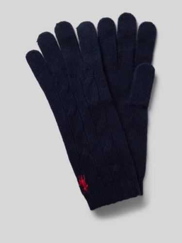 Polo Ralph Lauren Handschuhe mit Logo-Stitching in Marine, Größe 1