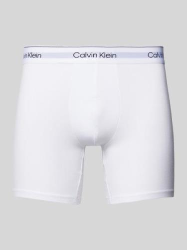 Calvin Klein Underwear Trunks mit Label-Bund im 3er-Pack in Weiss, Grö...