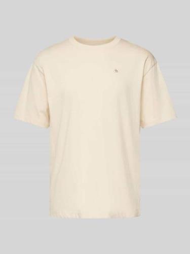 Scotch & Soda T-Shirt mit Label-Stitching in Beige, Größe S