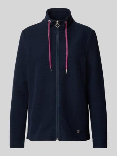 ZABAIONE Sweatjacke mit Stehkragen in Marine, Größe S