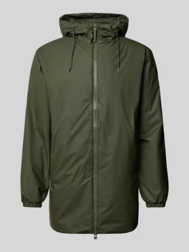 RAINS Jacke mit Zweiwege-Reißverschluss Modell 'LOHJA' in Oliv, Größe ...