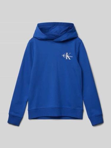 Calvin Klein Jeans Hoodie mit Label-Print in Royal, Größe 140