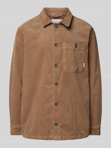 Lindbergh Relaxed Fit Overshirt mit aufgesetzter Brusttasche in Sand, ...