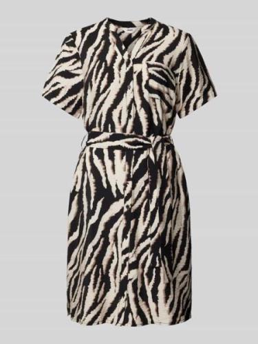 Object Knielanges Kleid mit Animal-Print Modell 'JACIRA' in Black, Grö...