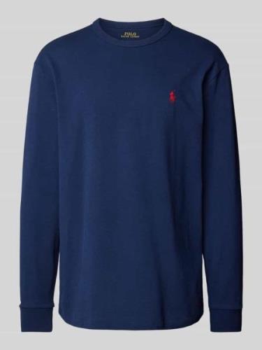 Polo Ralph Lauren Longsleeve mit Logo-Stitching in Marine, Größe S