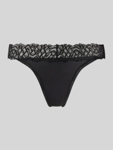 Calvin Klein Underwear String mit Spitzenbesatz in Black, Größe XS