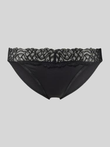 Calvin Klein Underwear Slip mit Spitzenbesatz in Black, Größe XL