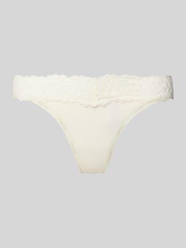 Calvin Klein Underwear String mit Spitzenbesatz in Offwhite, Größe S