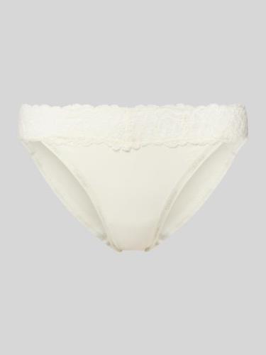 Calvin Klein Underwear Slip mit Spitzenbesatz in Offwhite, Größe S