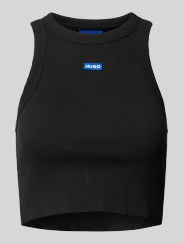 Hugo Blue Tanktop mit Label-Detail in Black, Größe XL